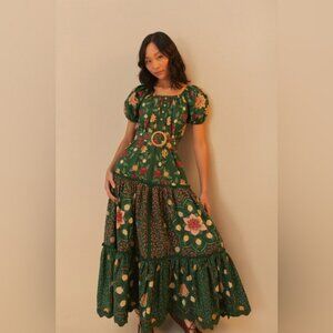 Farm Rio: NWT: Green Pineapple Garden Organic Cotton Maxi Dress